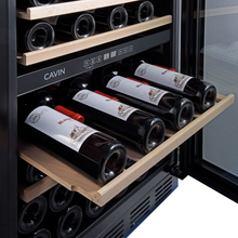 Load image into Gallery viewer, Products Cavin Artic collection 60D - Built In Wine Cooler - Dual Zone - 44 Bottles - 595mm Wide - Black - ACD60FGB
