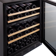 Load image into Gallery viewer, Products Cavin Artic collection 60D - Built In Wine Cooler - Dual Zone - 44 Bottles - 595mm Wide - Black - ACD60FGB
