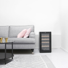 Load image into Gallery viewer, Cavin Northern Collection 15 Black - Freestanding Wine Cooler - Single Zone - 360mm Wide - NC-15B
