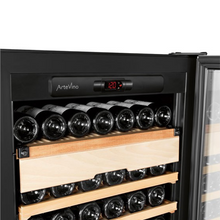Load image into Gallery viewer, Artevino Oxygen - 151 bottles - Freestanding Wine Cooler - 3 Temperature zones - Glass door- 680mm Wide -  OXM3T151NVSD - chilledsolution
