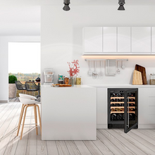 Load image into Gallery viewer, Artevino Cosy - 39 Bottle Dual Zone Built In or Freestanding Wine Ageing Cabinet COSYPMT - Black - 594mm Wide - chilledsolution
