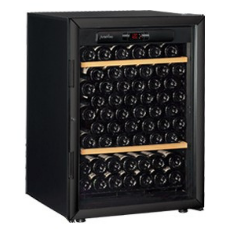Artevino Oxygen - 98 bottles - Single zone Wine Cabinet - Black glass door - OXP1T98NVND - 680mm Wide - chilledsolution