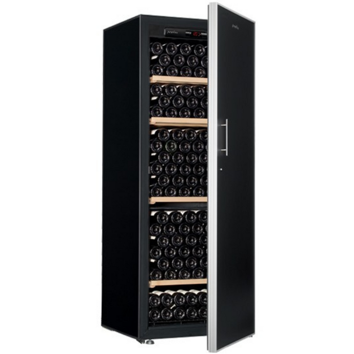 Artevino Oxygen - 230 bottles - Single zone Wine Aging Cabinet - Freestanding Wine Cooler - Solid door - Black - OXG1T230NPD - 680mm Wide - chilledsolution
