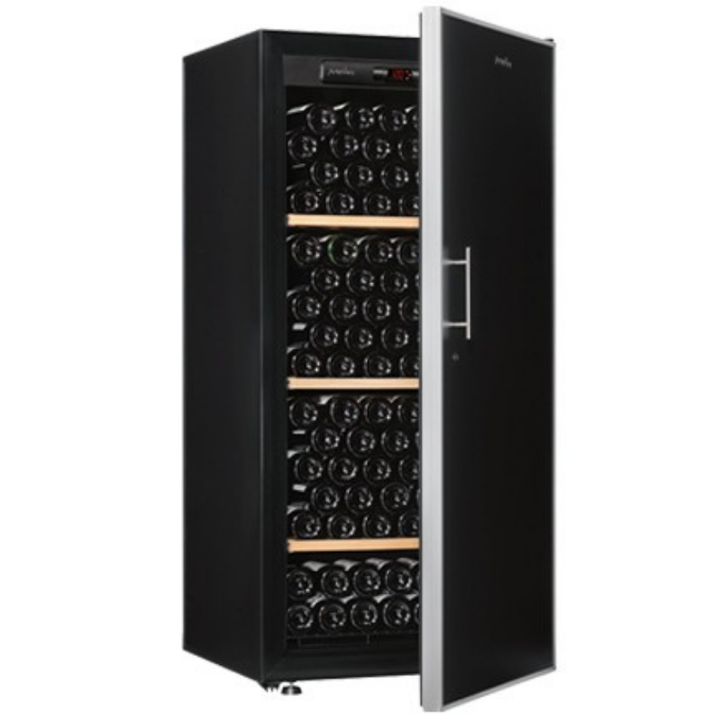 Artevino Oxygen - Freestanding Wine Aging Cabinet - 182 bottles - Single zone Wine Cooler - Solid door - Black - OXM1T182NPD - 680mm Wide - chilledsolution