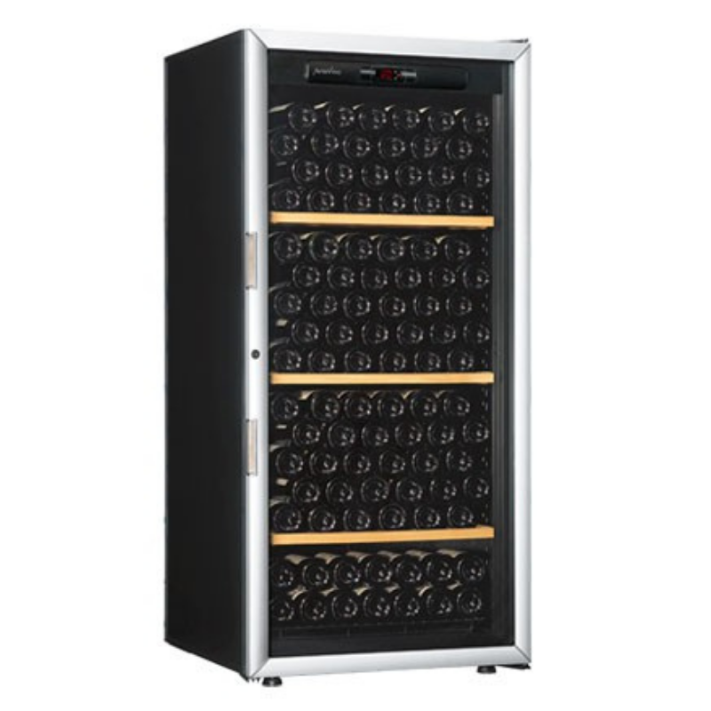 Artevino Oxygen - 182 bottles - Single zone Wine Aging Cabinet  - Freestanding Wine Cooler - Glass door - Black - OXM1T182NVSD - 680mm Wide - chilledsolution