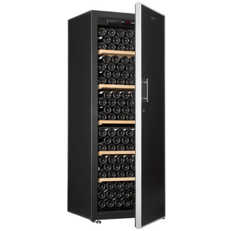 Artevino Oxygen - 225 bottles - Dual Zone Wine Aging Cabinet - Freestanding Wine Cooler - Solid door - Black - OXGMT225NPD- 680mm Wide - chilledsolution
