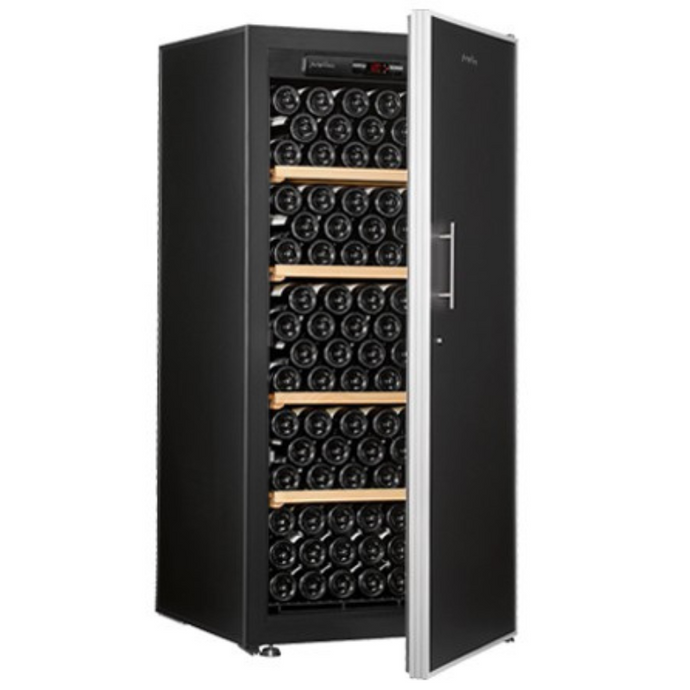 Artevino Oxygen - Freestanding Wine Aging Cabinet - 177 bottles - Dual Zone Wine Cabinet  - Solid Door - Black - OXMMT177NPD - 680mm Wide - chilledsolution