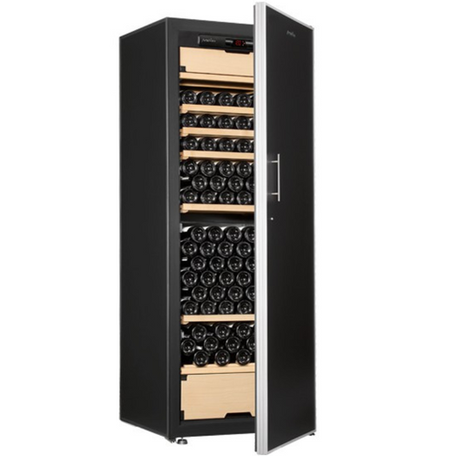 Artevino Oxygen - 199 bottles - Freestanding Wine Aging Cabinet - 3 Temperature zones - Solid door - Black - OXG3T199NPD - 680mm Wide - chilledsolution