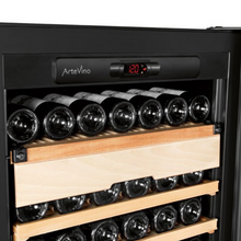 Load image into Gallery viewer, Artevino Oxygen - 199 bottles - Freestanding Wine Aging Cabinet - 3 Temperature zones - Solid door - Black - OXG3T199NPD - 680mm Wide - chilledsolution
