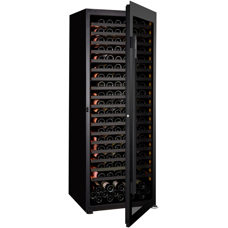 Pevino Giant 300 - Single Zone Wine Cooler - Freestanding Wine Fridge - 267 Bottles - 750mm Wide - Black Glass - PG300S-B - chilledsolution