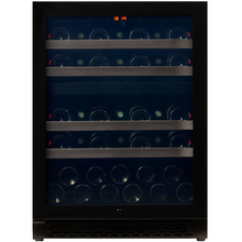 Load image into Gallery viewer, Pevino PNG46D-HHB Wine Fridge - 39 bottle - Built In - Dual Zone Wine cooler - 595mm Wide - Black glass front - chilledsolution
