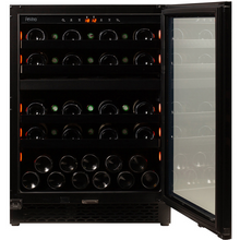 Load image into Gallery viewer, Pevino PNG46D-HHB Wine Fridge - 39 bottle - Built In - Dual Zone Wine cooler - 595mm Wide - Black glass front - chilledsolution
