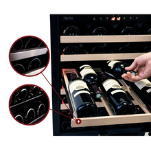 Load image into Gallery viewer, Pevino PNG46S-HHB Wine Fridge - 46 bottle - Single zone - Built In - wine cooler - 595mm - Black glass front - chilledsolution
