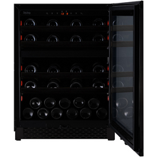 Load image into Gallery viewer, Pevino - PNG46D-HHBS - Built in Wine cooler / Wine Fridge - 39 bottles - Dual zones - Black steel - 595mm Wide - chilledsolution
