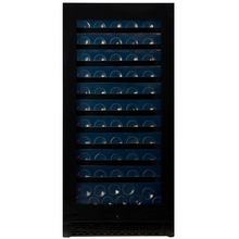 Load image into Gallery viewer, Pevino PNG120S-HHB Wine Cooler - Built In or freestanding - 113 bottles - Single Zone Wine Fridge - 595mm Wide - Black glass front - chilledsolution
