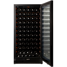 Load image into Gallery viewer, Pevino PNG120S-HHB Wine Cooler - Built In or freestanding - 113 bottles - Single Zone Wine Fridge - 595mm Wide - Black glass front - chilledsolution
