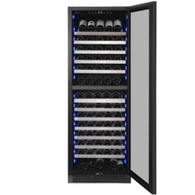 Load image into Gallery viewer, Pevino PNG180D-HHB Wine Fridge - Dual Zone Wine Cooler - 150 Bottles - Black glass front - 595mm Wide - chilledsolution
