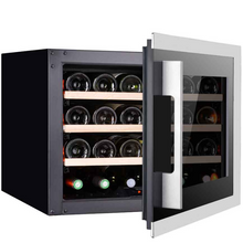 Load image into Gallery viewer, Pevino PI24S-S Wine Fridge - 24 bottles - Single zone Integrated wine cooler - 550mm Wide - Black Stainless Steel - chilledsolution
