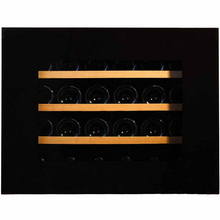 Load image into Gallery viewer, Pevino Pl24S-BP - Integrated Wine Cooler / Wine Fridge - Push Open 24 bottles - Single zone - Black Glass Front - 592mm Wide - chilledsolution
