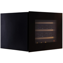 Load image into Gallery viewer, Pevino Pl24S-BP - Integrated Wine Cooler / Wine Fridge - Push Open 24 bottles - Single zone - Black Glass Front - 592mm Wide - chilledsolution
