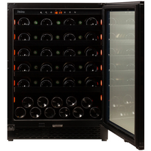 Load image into Gallery viewer, Pevino PNG46S-HHB Wine Fridge - 46 bottle - Single zone - Built In - wine cooler - 595mm - Black glass front - chilledsolution
