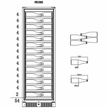 Load image into Gallery viewer, Pevino BPI58S-HHBI - 54 bottles - built in or freestanding wine cooler - single zone wine fridge - Black - 595mm wide - chilledsolution
