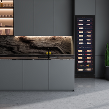 Load image into Gallery viewer, Pevino BPI58S-HHBI - 54 bottles - built in or freestanding wine cooler - single zone wine fridge - Black - 595mm wide - chilledsolution
