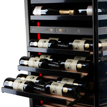 Load image into Gallery viewer, Pevino BI 96 Bottles - Built In / Freestanding Wine Cooler - Dual Zone Wine Cabinet - Black - 595mm Wide - PBI100D-HHB - chilledsolution
