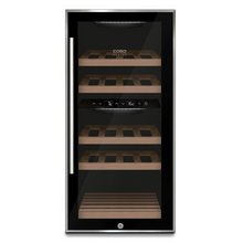 Load image into Gallery viewer, CASO WineComfort 24 black - Freestanding Wine Cooler / Wine Fridge - Dual Zone - 24 Bottles - 397mm Wide - 644 - chilledsolution
