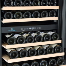 Load image into Gallery viewer, CaveCool Affection Onyx - Freestanding / Built In Wine Cooler - 171 bottles - Dual zone Wine Fridge  - Black - 595mm Wide - CC428DB - chilledsolution
