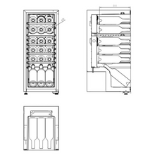 Load image into Gallery viewer, Cavin Northern Collection 18 - Freestanding Wine Cooler - Dual Zone - 18 Bottles - 345mm Wide - Black - NC-18B
