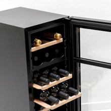 Load image into Gallery viewer, Cavin Northern Collection 18 - Freestanding Wine Cooler - Dual Zone - 18 Bottles - 345mm Wide - Black - NC-18B
