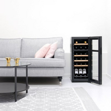 Load image into Gallery viewer, Cavin Northern Collection 18 - Freestanding Wine Cooler - Dual Zone - 18 Bottles - 345mm Wide - Black - NC-18B
